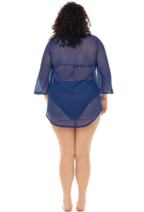 V-NECK BELL SLEEVE TUNIC - BONDI - PLUS SIZE